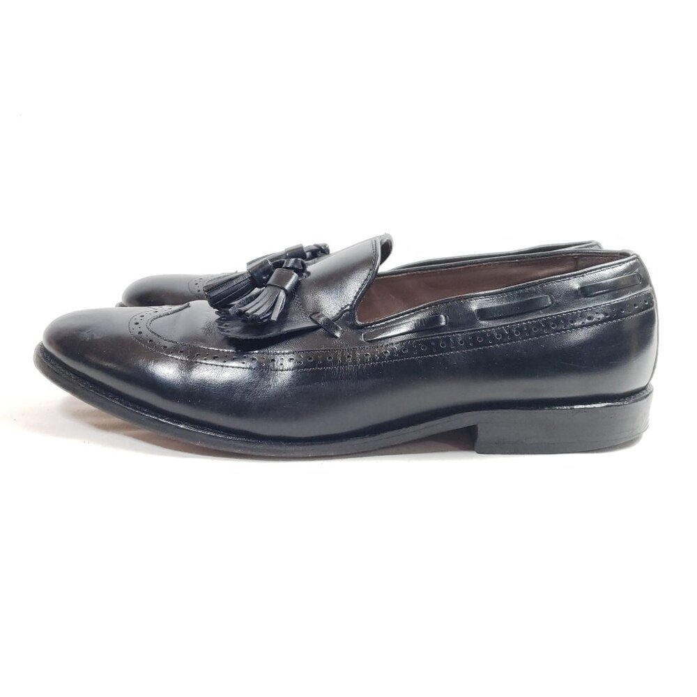 Allen Edmonds Mansfield Black Leather Tassel Loafers Mens  9.5 D Classic Wingtip - Picture 3 of 9